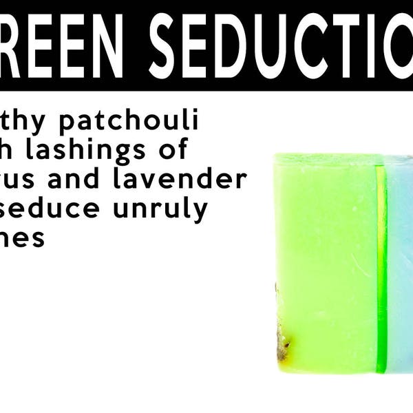 Green Seduction Solid Shampoo. Fair Trade Organic Vegan Cruelty-Free Cosmetics. 5% of Proceeds Proudly Go To Grassroots Charities