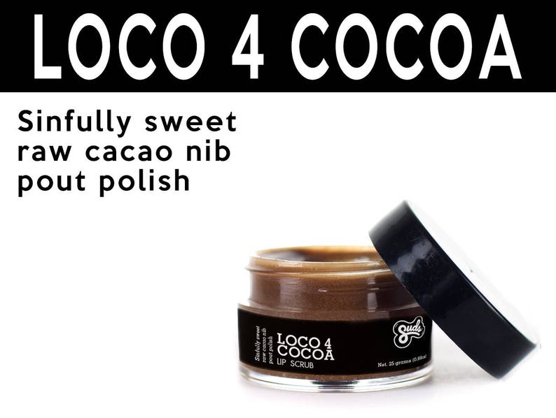 Loco 4 Cocoa Lip Scrub Fair Trade Organic Vegan Cruelty Free Etsy