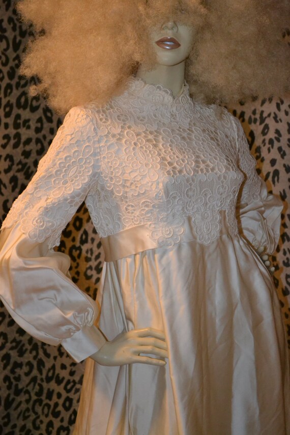 1960's Alfred Angelo Edyth Vincent Wedding Gown L… - image 3