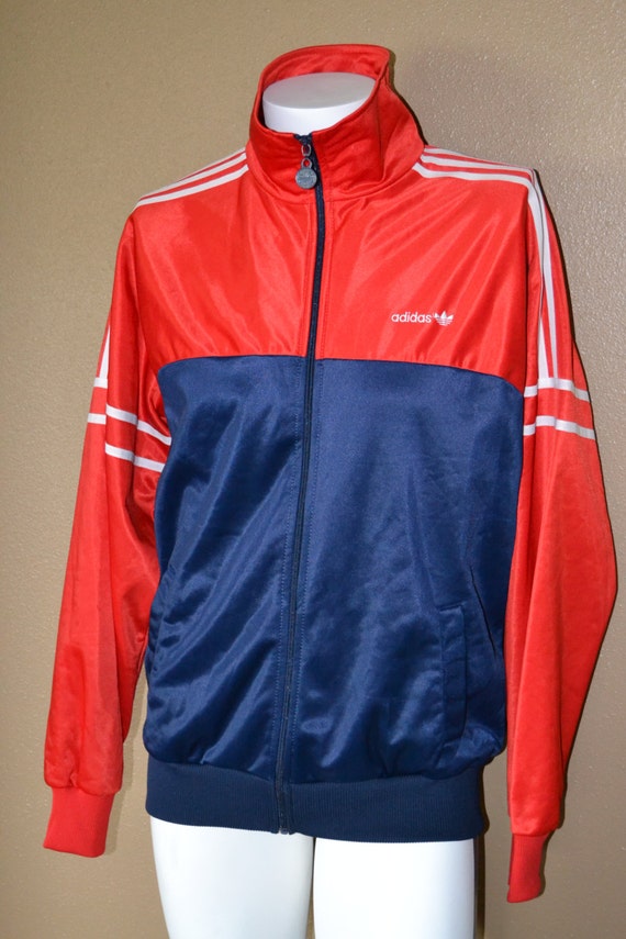 adidas red white jacket