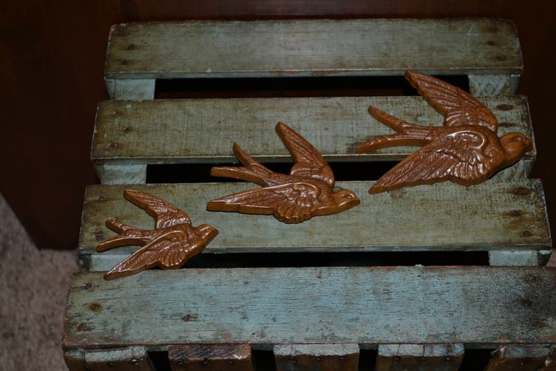 Three Burwood Barn Swallow Birds Sparrow Trio 1960 S Dart Etsy