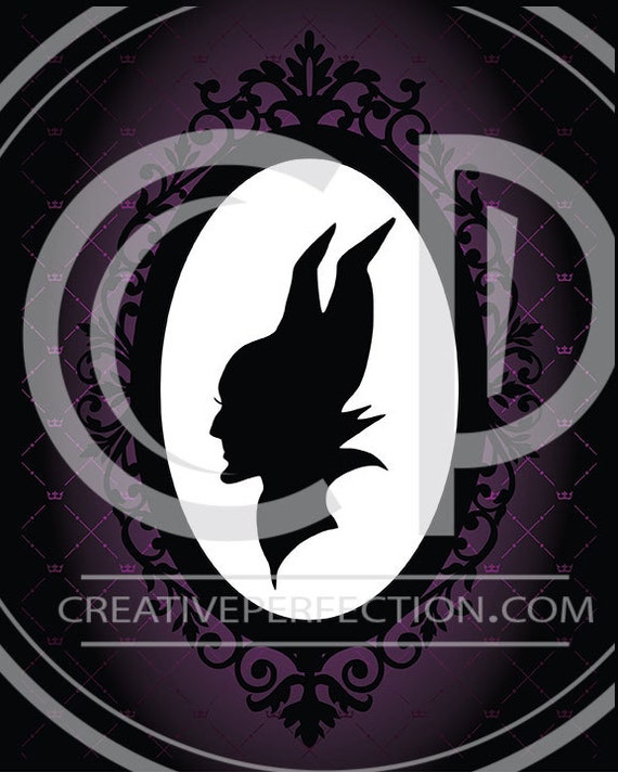 Download Free Descendants Maleficent Silhouette Framed Image Etsy SVG Cut Files