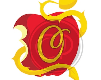 Descendants Apple Letter R | Etsy