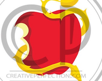 Descendants Apple Logo, Disney Inspired (Digital File)