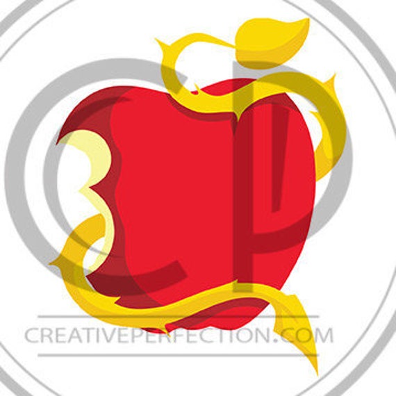 Descendants Apple Transparent Background Etsy