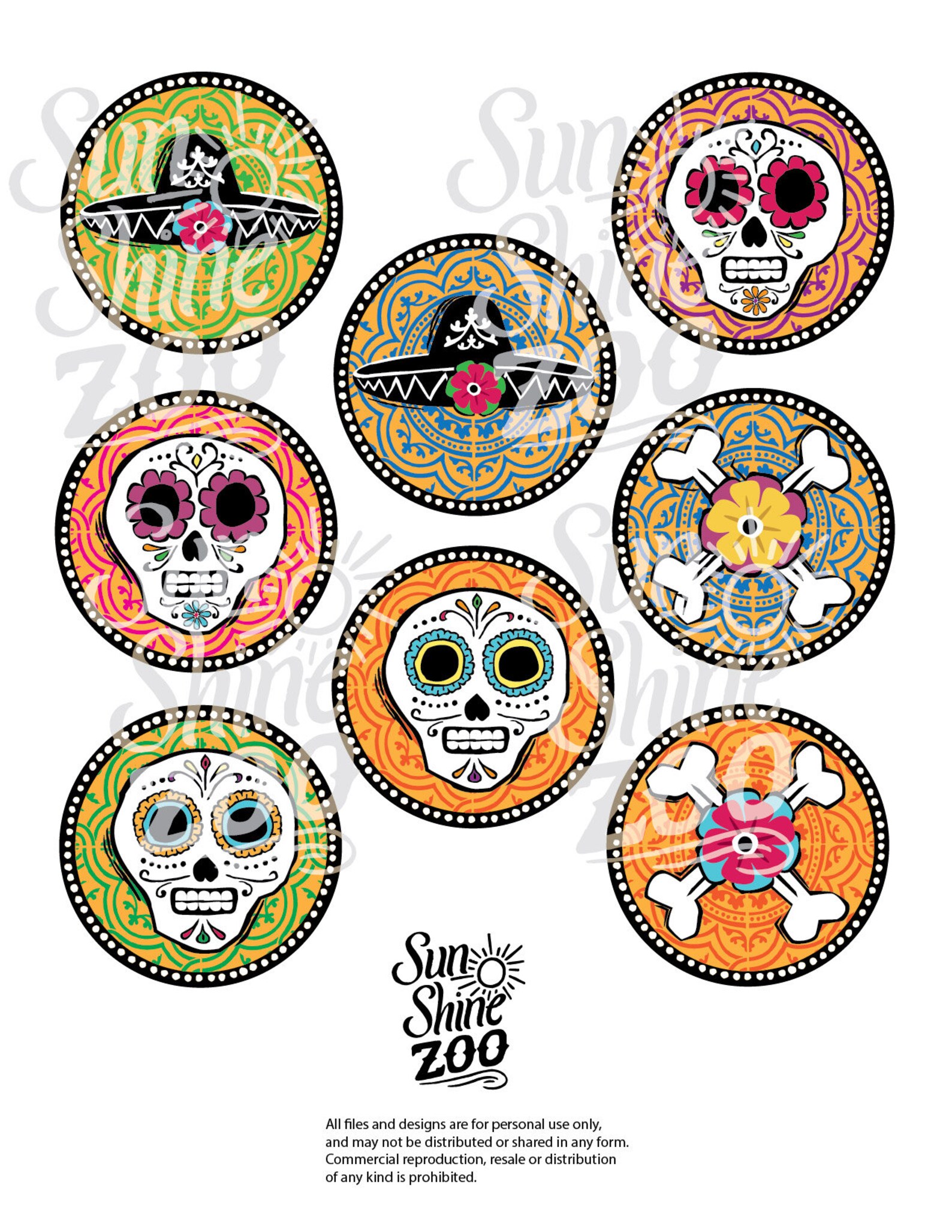 day-of-the-dead-dia-de-los-muertos-cupcake-toppers-party-etsy