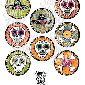 Day of the Dead, Dia De Los Muertos Cupcake Toppers, Party Decor ...