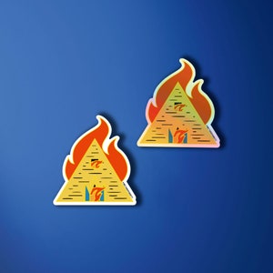 Midsommar Yellow Burning Temple Horror Inspired Sticker