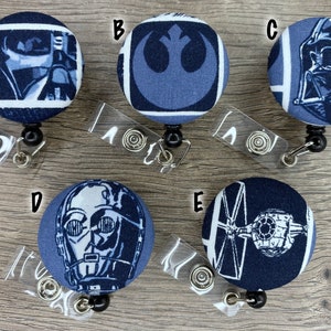 Retractable Badge Reel Fabric Covered Button the Force is Strong With This  Button -  India