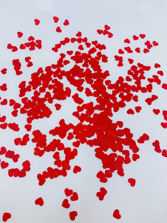 Mini Paper Heart Confetti Red Heart Confetti Valentines Day