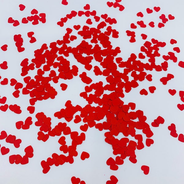 Mini Paper Heart Confetti – Red Heart Confetti – Valentines Day – Wedding Confetti – Baby Shower – Table décor – Engagement Party
