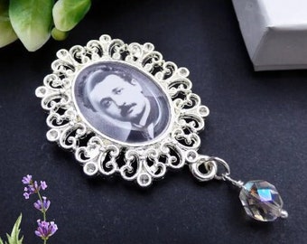 Memorial Photo Brooch Pin with your own photo, Remembrance Brooch, Photo Pin, Photo Broach, Bereavement gift