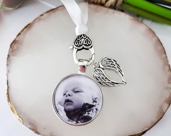 Photo Charm personalised with your own photo, Memorial Charm keepsake Gift, Memory photo, Angel Charm, Baby photo
