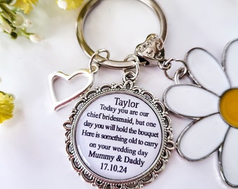 Bouquet charm, Something old charms, Maid of honour charm, Bridesmaid, Fun and cute keepsake gift, Bridal party Keyring gifts