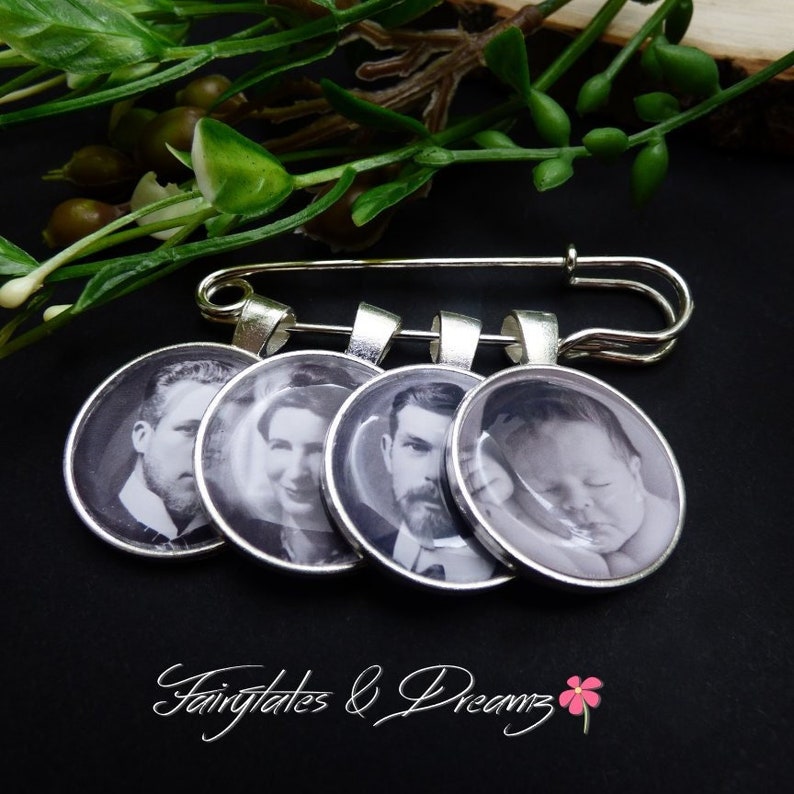 Grooms Photo charm , lapel pin