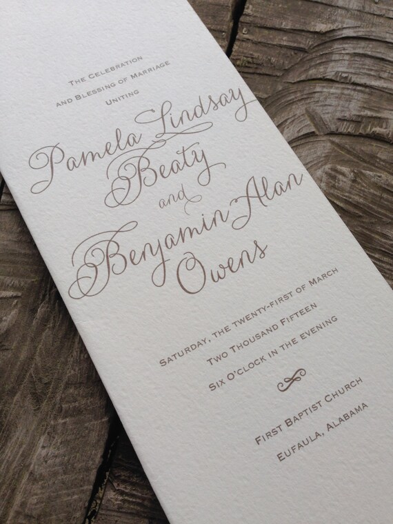 DIGITAL FILE Wedding Programs