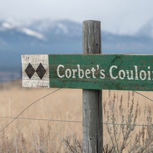 Corbet's Couloir, Corbets Couloir, Jackson Hole, Jackson Hole Art, Ski Run Sign, Jackson Hole WY Art, Jackson Wyoming, Barnwood Sign image 5