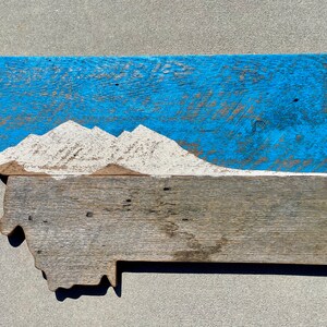 Montana Art, Get Lost, Get Lost Sticker, Reclaimed Wood Sign, Montana Map, Glacier Country, Barnwood, Wood Art, Montana Rustic Art, Barnwood image 5