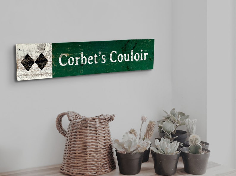 Corbet's Couloir, Corbets Couloir, Jackson Hole, Jackson Hole Art, Ski Run Sign, Jackson Hole WY Art, Jackson Wyoming, Barnwood Sign image 8