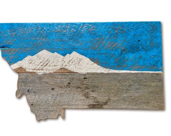 Montana Art, Get Lost, Get Lost Sticker, Reclaimed Wood Sign, Montana Map, Glacier Country, Barnwood, Wood Art, Montana Rustic Art, Barnwood