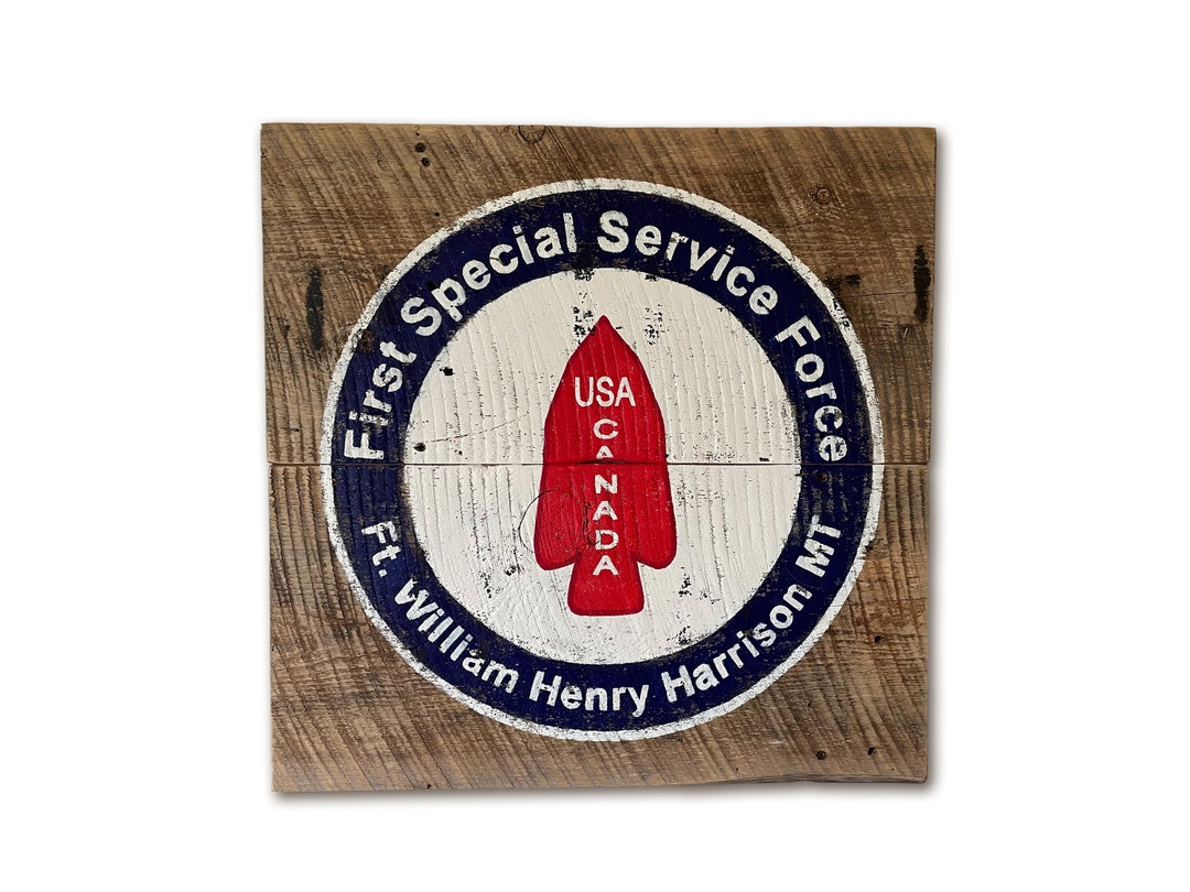 Commando Building Sign Reclaimed Barnwood Sign: First Special Service Force, WWII Commando Art ...