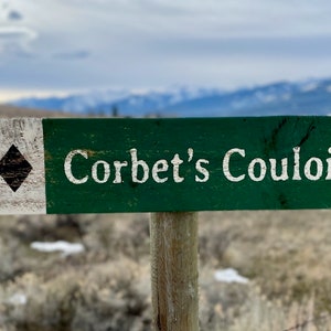 Corbet's Couloir, Corbets Couloir, Jackson Hole, Jackson Hole Art, Ski Run Sign, Jackson Hole WY Art, Jackson Wyoming, Barnwood Sign image 4
