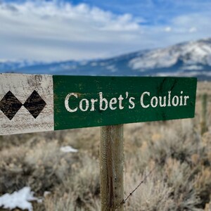 Corbet's Couloir, Corbets Couloir, Jackson Hole, Jackson Hole Art, Ski Run Sign, Jackson Hole WY Art, Jackson Wyoming, Barnwood Sign image 6