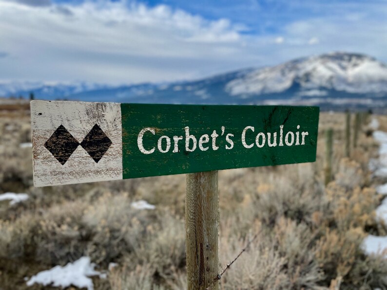 Corbet's Couloir, Corbets Couloir, Jackson Hole, Jackson Hole Art, Ski Run Sign, Jackson Hole WY Art, Jackson Wyoming, Barnwood Sign image 6