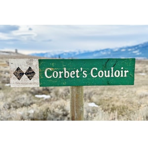 Corbet's Couloir, Corbets Couloir, Jackson Hole, Jackson Hole Art, Ski Run Sign, Jackson Hole WY Art, Jackson Wyoming, Barnwood Sign image 1