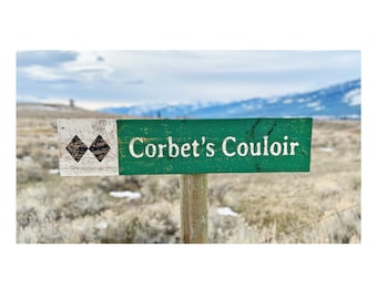 Corbet's Couloir, Corbets Couloir, Jackson Hole, Jackson Hole Art, Ski Run Sign, Jackson Hole WY Art, Jackson Wyoming, Barnwood Sign