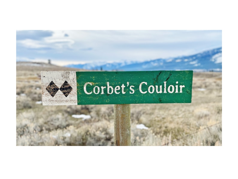 Corbet's Couloir, Corbets Couloir, Jackson Hole, Jackson Hole Art, Ski Run Sign, Jackson Hole WY Art, Jackson Wyoming, Barnwood Sign image 1