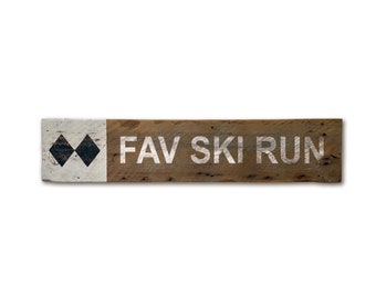 Custom Ski Trail Sign, Ski Sign, Custom Wood Sign, Reclaimed Wood Sign, Ski Trail Sign, Snowboarding, Skiing, Reclaimed Wood Art, Old Sign