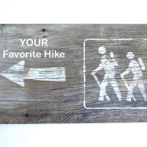 Personalized Hiking Sign, Hiker, Hiking Access Sign, National Forest, National Park, Barnwood Sign, Salvaged Wood Art, Rustic Art, Old Sign