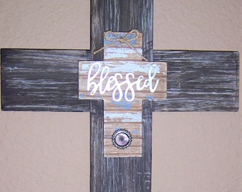 Double Wooden Blessed Cross