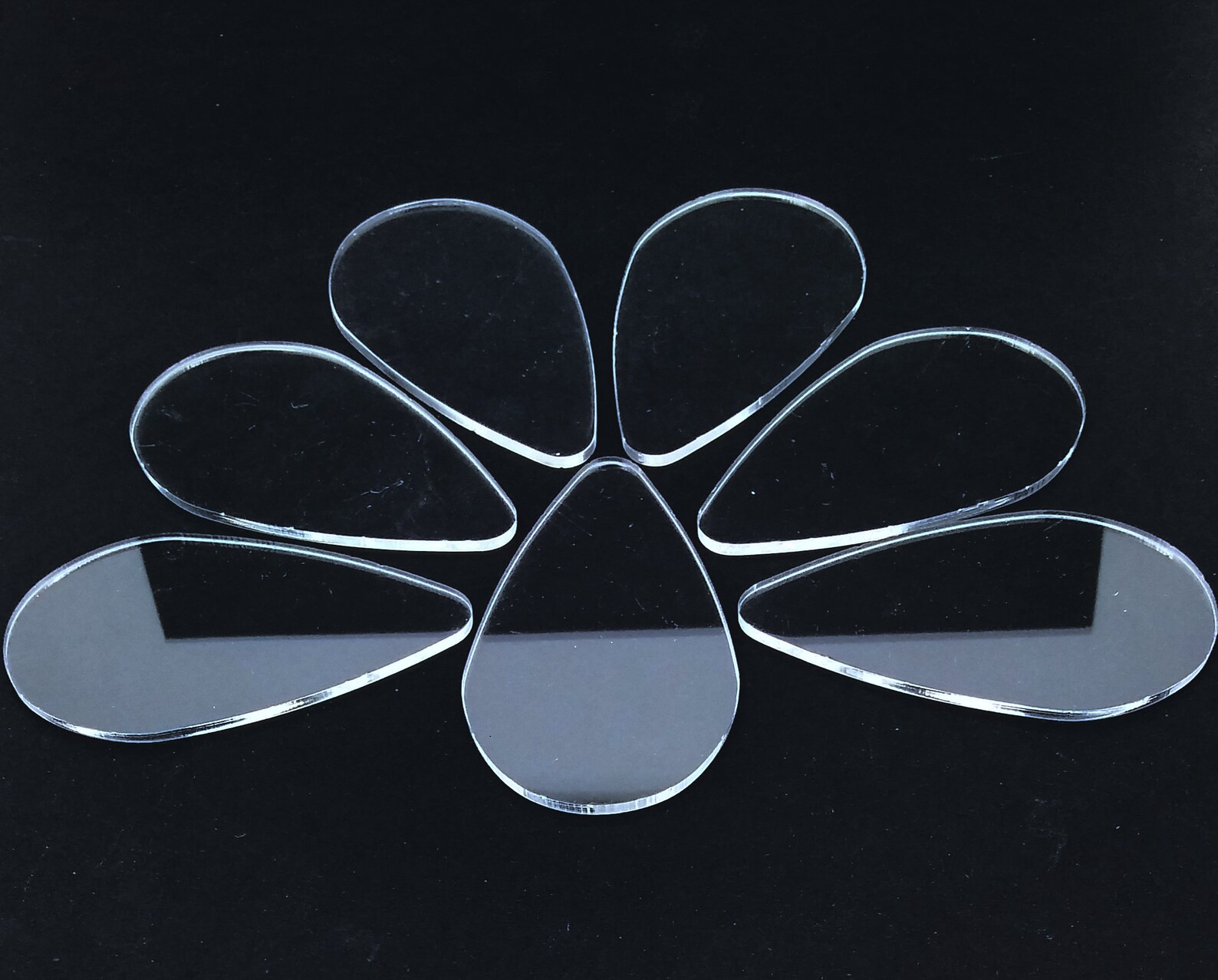 Acrylic Tear Drops Shapes Plastic Tear Drop Shapes Clear Etsy