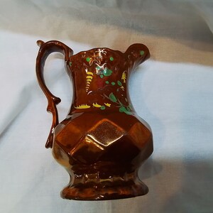 Antique Copper Luster Pitcher
