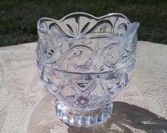 Vintage Crystal Clear Lead Glass Votive Cup Made in USA