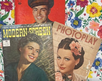 Lot of 3 Screen and Music Magazines From the 1940’s