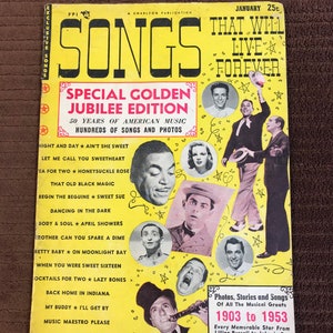 Songs That Will Live Forever Magazine from 1953