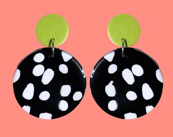 Eclipse Earrings [Disco Dot - Citrus]