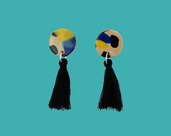 Solar Earrings [Paradiso - Black Tassel]