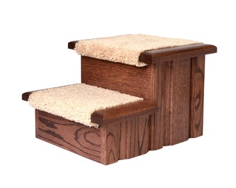 Envío gratuito a los 48 estados contiguos. Escalones para perros de 30 cm de altura, de madera maciza con peldaños de alfombra. Escalones para mascotas DS2cOCH.