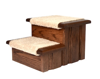 Envío gratuito a los 48 estados inferiores. Escalones para perros de 2 escalones, de madera maciza de calidad, con paneles elevados, para mascotas.