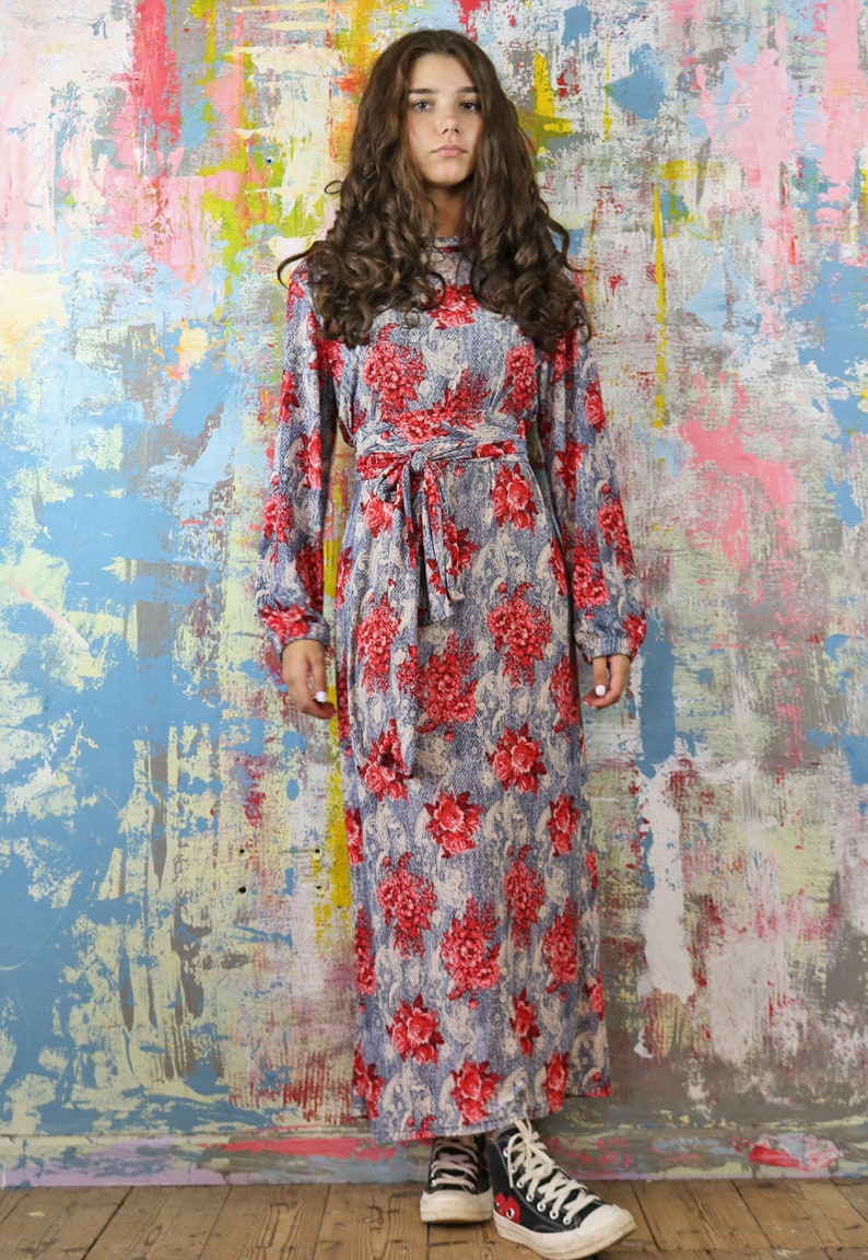 Silky Rose n Paisley Maxi Dress image 5