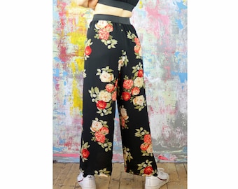 Vintage Flower Crop Pants