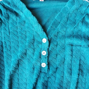 Helen Sue shirt sz small // teal nwt vintage image 3