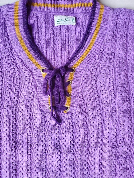 Helen Sue sweater sz L // vintage purple nwt // 1… - image 3