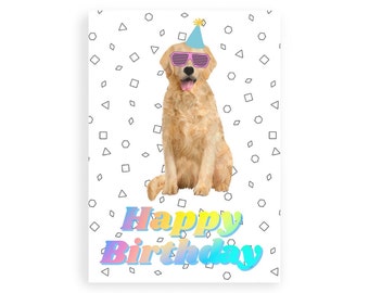 Golden Retriever Birthday card // dog card // retriever birthday