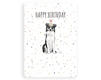 Border Collie Geburtstagskarte / Collie / Hunde geburtstagskarte