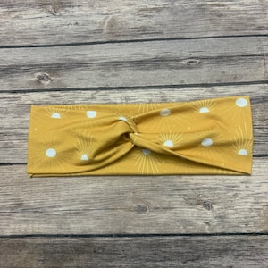 Women’s Knotted Headband - SLIM Bright Sunshine Headband